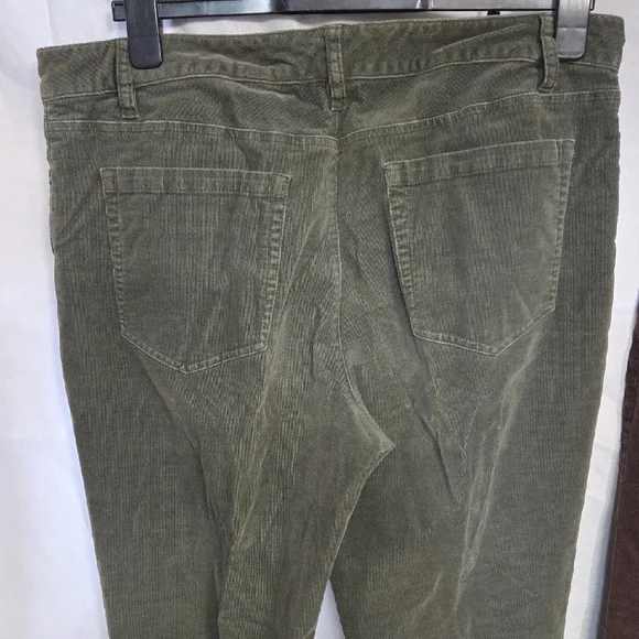 Coldwater Creek Corduroy Pants in Olive and Burgundy Sz 14 - Picture 7 of 15